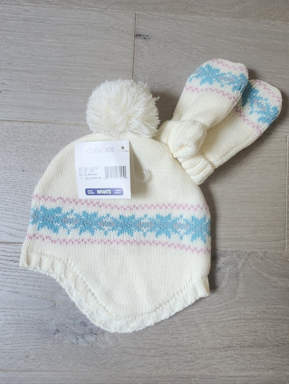 Cherokee Vintage Baby Hat And Mitten Set
